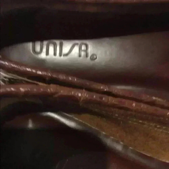 Unisa Brown Flats 9 Leather Loafer Tortoise Print - Picture 8 of 8